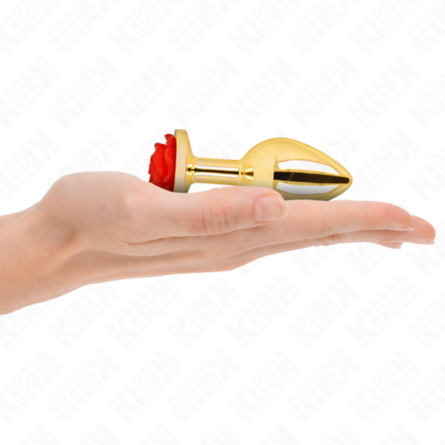 KINK -  PLUG ANAL GOLD ROSE RED SIZE M