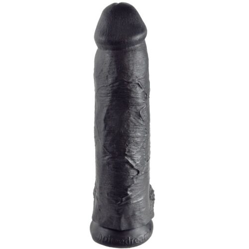 KING COCK - DILDO BLACK WITH BALLS 30.48 CM
